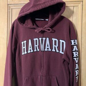 Champion Mens Harvard Double Sided Embroidered Spellout Hoodie Small Red SP EXC
